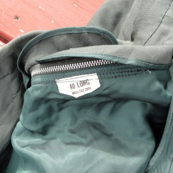 ARMY USGI CLASS A DRESS GREEN OVERCOAT TRENCH sz40/LONG COAT VIETNAM ERA SV 751 - Picture 10 of 12